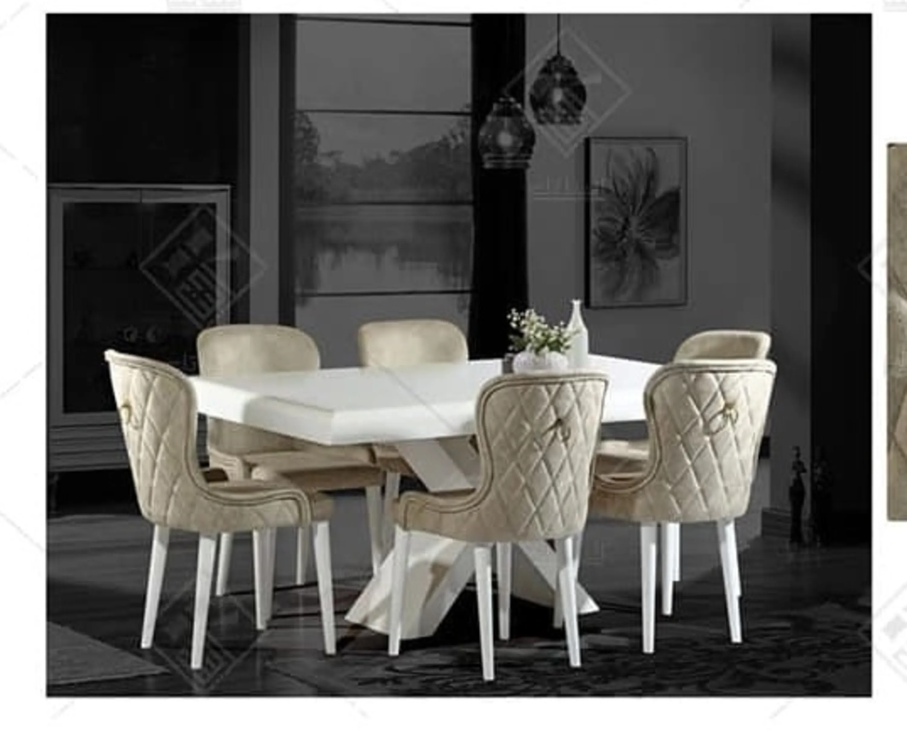 میز و صندلی ناهارخوری نگین